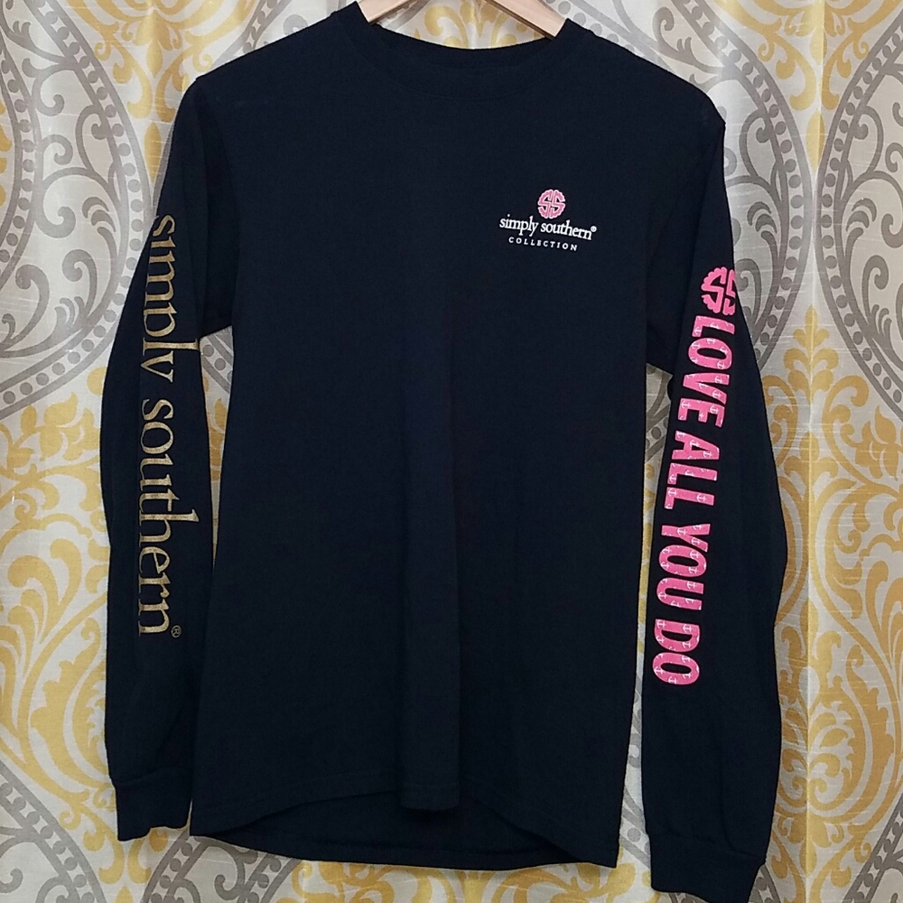 Simply Southern Navy Long sleeve, Small